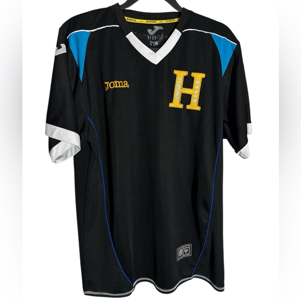 JOMA Honduras soccer jersey black gold blue white size XL